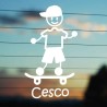 Adesivo Famiglia Papà Skateboard personalizzato - SonoNato