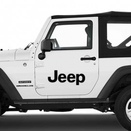 Adesivo zoom scritta grande per Jeep auto bianca