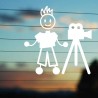 Adesivo Famiglia Papà Cameraman personalizzato - SonoNato