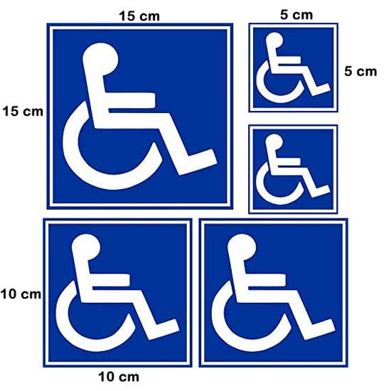 set adesivi disabili
